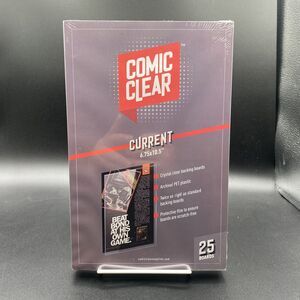 25-pack of Crystal-Clear Comic Clear Backing Boards - Current Age Size